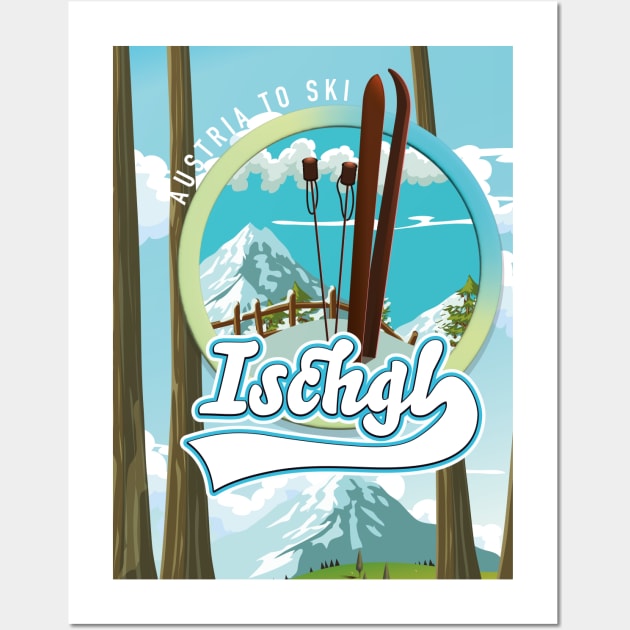 Ischgl Austrian ski poster Wall Art by nickemporium1